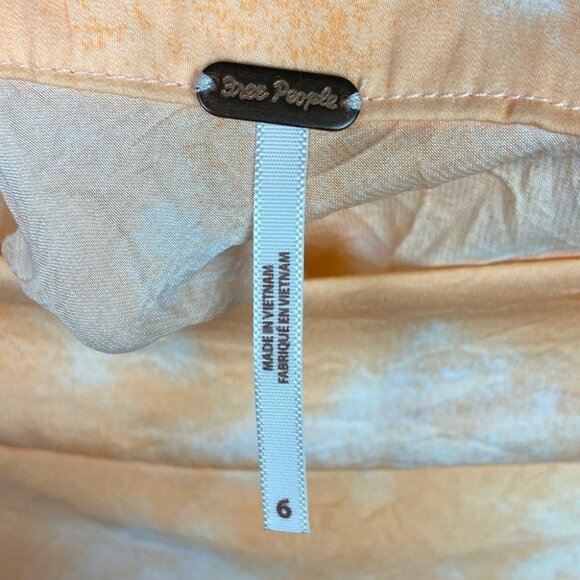 Nwt Free People Martine Flirt Tie Dye Mini Skirt Size 6 Peach New With Tags Boho - Picture 5 of 11